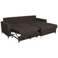 ECKSOFA Mokka Struktur  - Schwarz/Mokka, KONVENTIONELL, Textil/Metall (230/164cm) - Carryhome