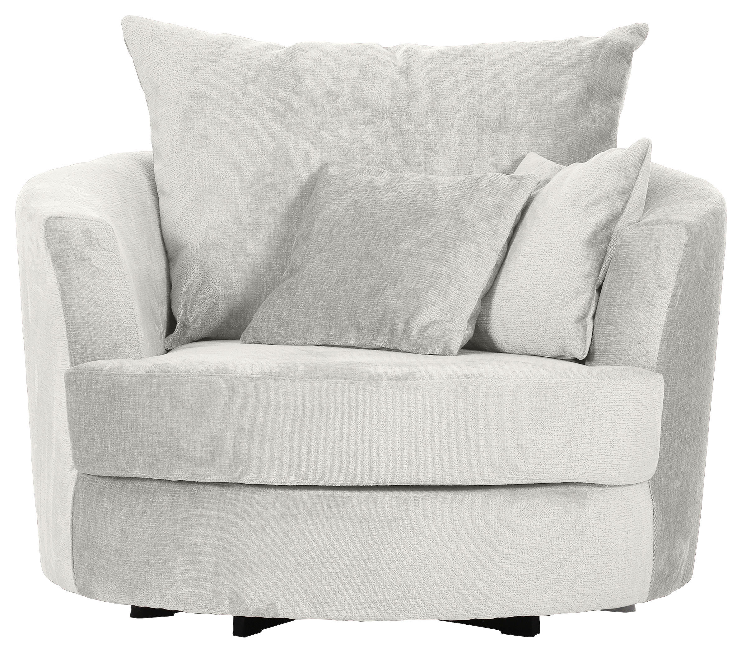 SESSEL Chenille Beige    - Beige/Schwarz, KONVENTIONELL, Textil/Metall (115/72/115cm) - Carryhome