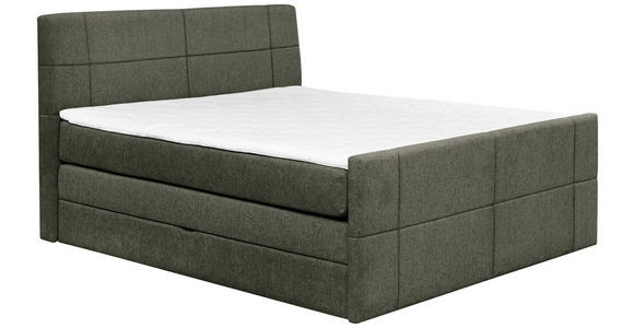 BOXSPRINGBETT 160/200 cm in Dunkelgrau - Dunkelgrau, KONVENTIONELL, Textil (160/200cm) - Carryhome