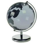 GLOBUS  - Grau, Design, Glas/Metall (14/19/15cm) - Ambia Home