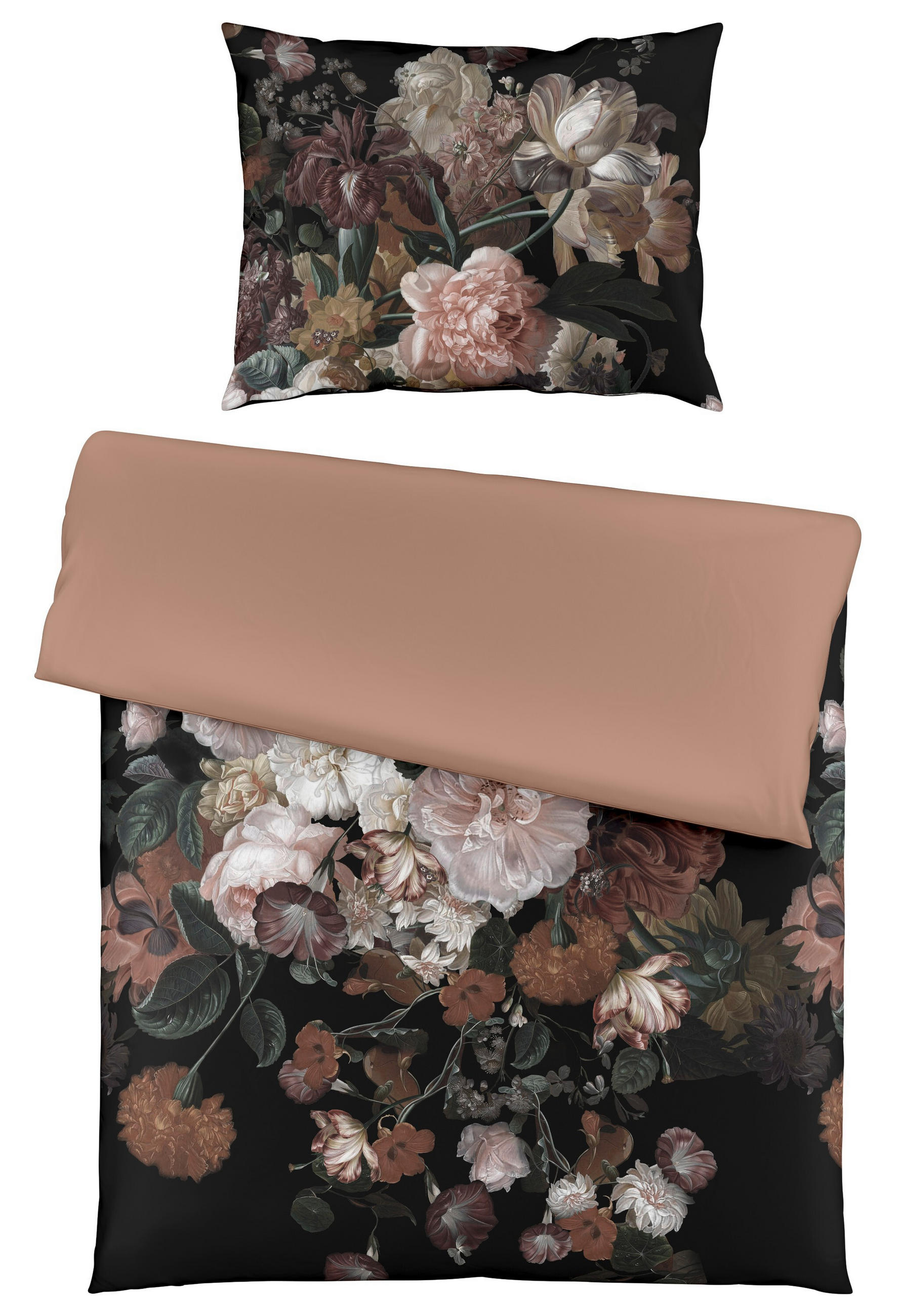 ÁGYNEMŰHUZAT-GARNITÚRA 140/200 cm  - fekete/mokka, Basics, textil (140/200cm) - Fleuresse