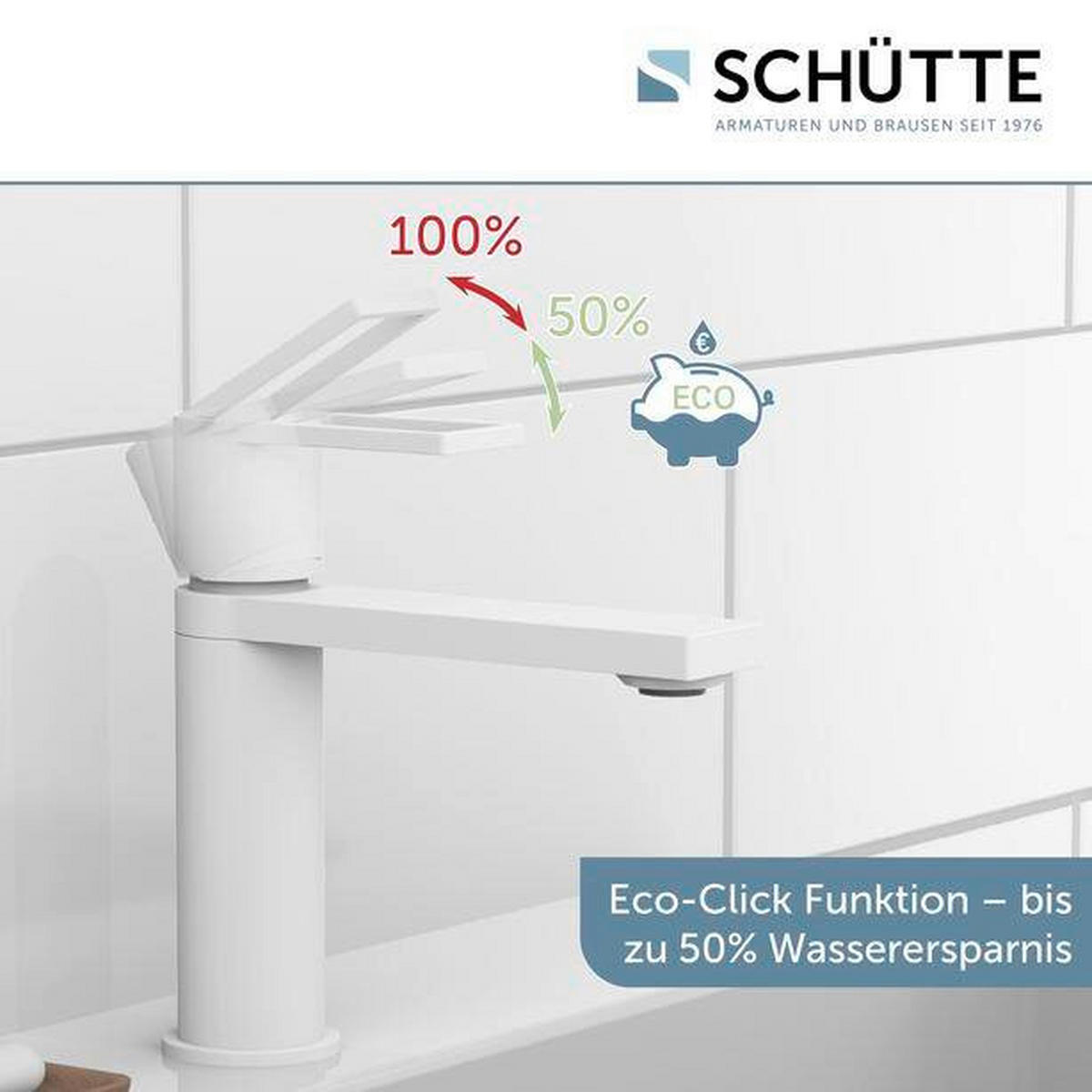 WASCHTISCHARMATUR 5/18/18 cm  - Weiß, Basics, Metall (5/18/18cm) - Schütte