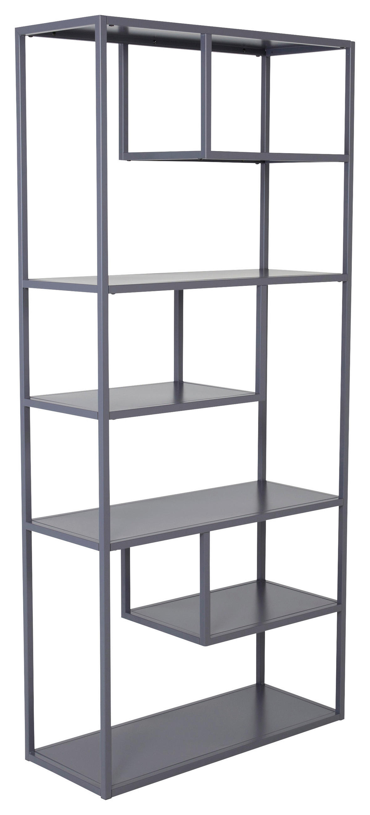 BÜCHERWAND Hellgrau  - Hellgrau, Design, Metall (85/188/35cm) - Livetastic