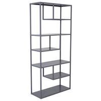 BÜCHERWAND  85/188/35 cm Hellgrau  - Hellgrau, Design, Metall (85/188/35cm) - Livetastic