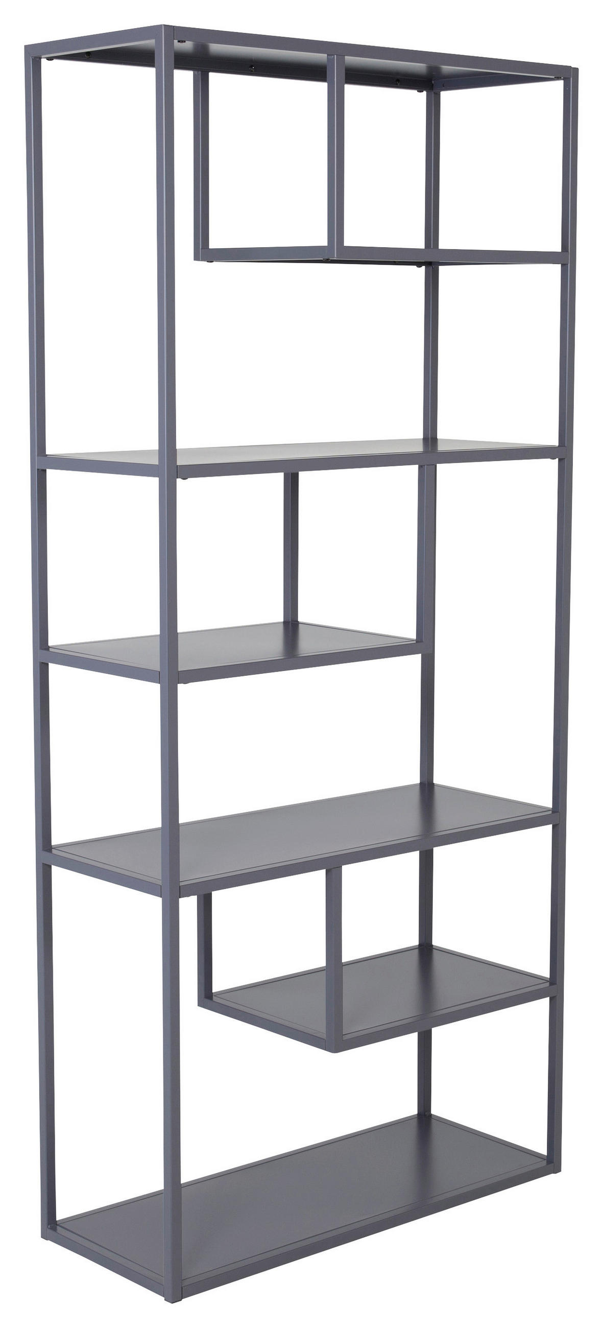 BÜCHERWAND  85/188/35 cm Hellgrau  - Hellgrau, Design, Metall (85/188/35cm) - Livetastic