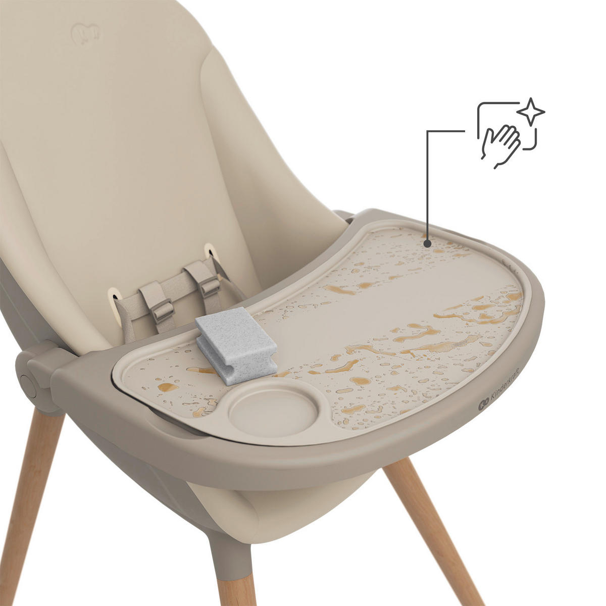 HOCHSTUHL Fini Up  - Beige, Basics, Textil (52-66/58/82-107cm) - Kinderkraft