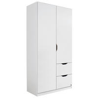 KLEIDERSCHRANK Weiß 2 Tür(en)  - Weiß, KONVENTIONELL, Holzwerkstoff (91/197/54cm) - Xora