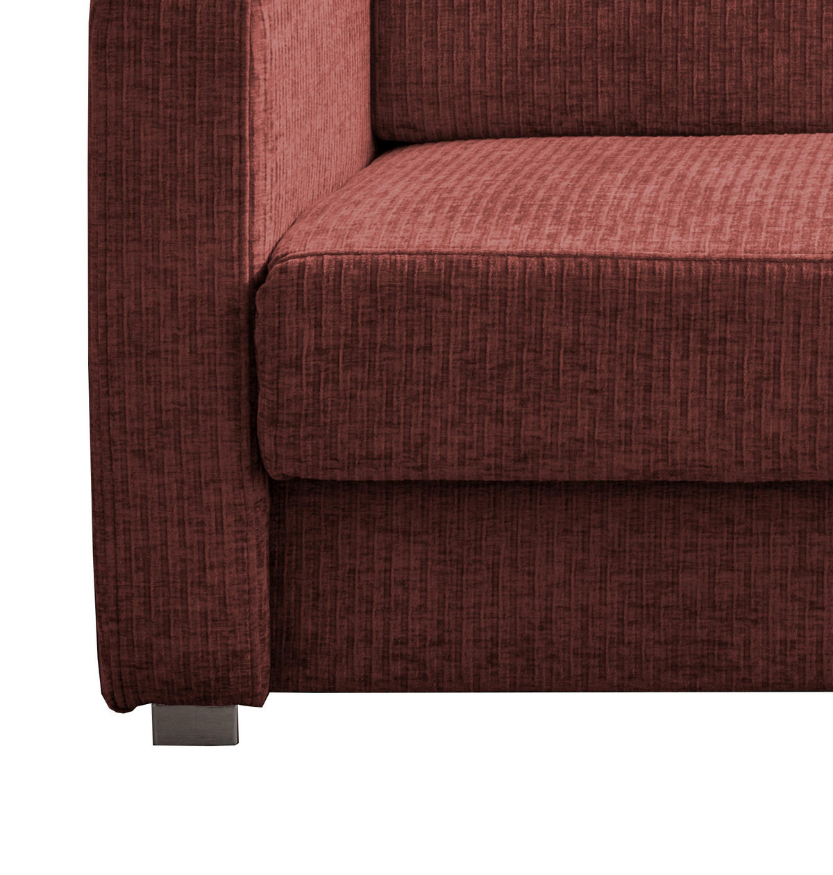 SCHLAFSOFA Mikrofaser Koralle  - Chromfarben/Koralle, Basics, Kunststoff/Textil (159/88/87cm) - Livetastic