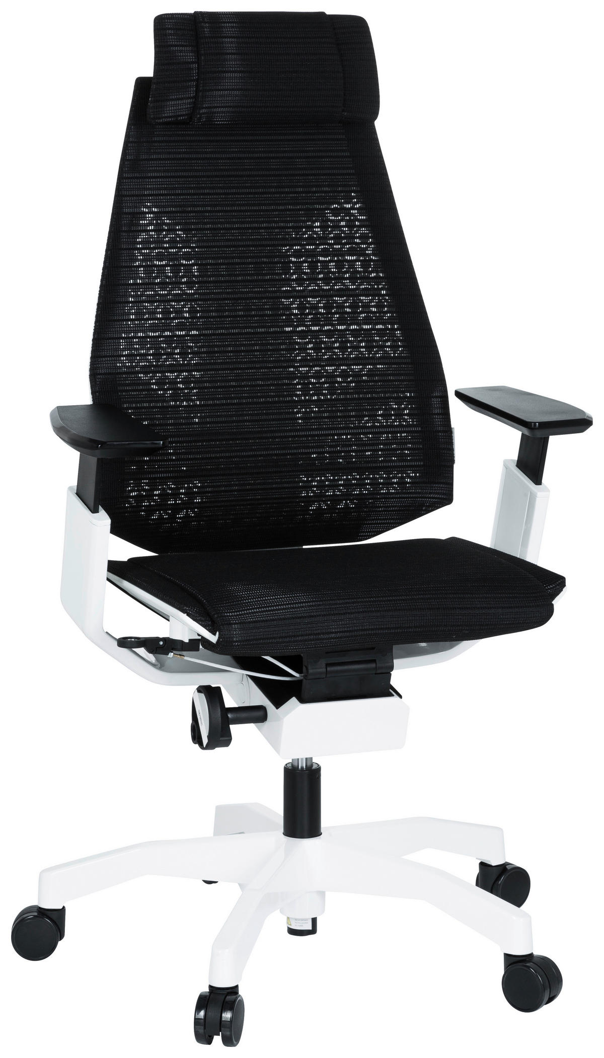 DREHSTUHL  in Netzbespannung Schwarz, Weiß  - Schwarz/Weiß, MODERN, Kunststoff/Textil (57/114/46cm) - MID.YOU