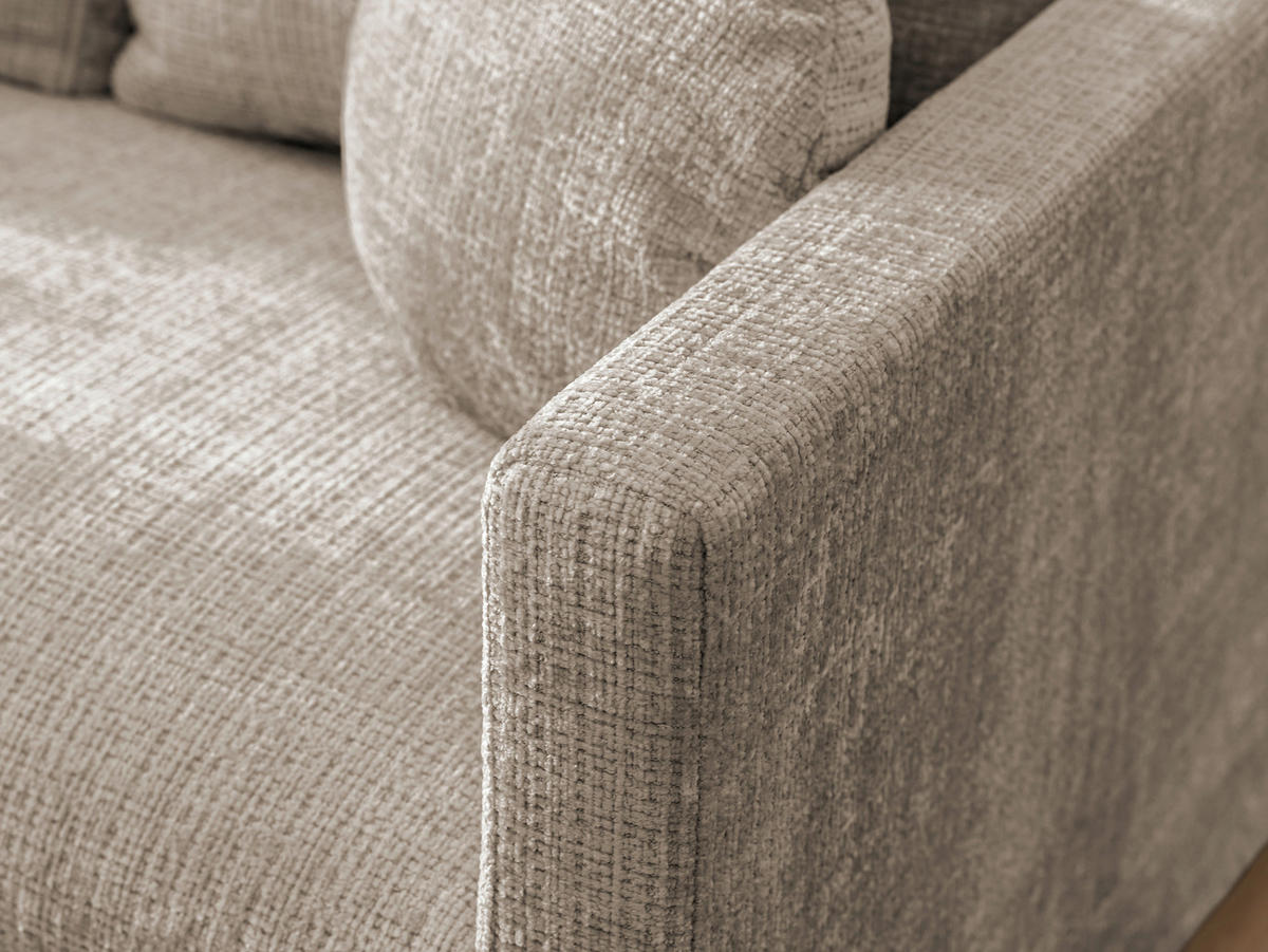 3-SITZER-BEZUG - Beige, Design, Textil (195/89/95cm) - P & B