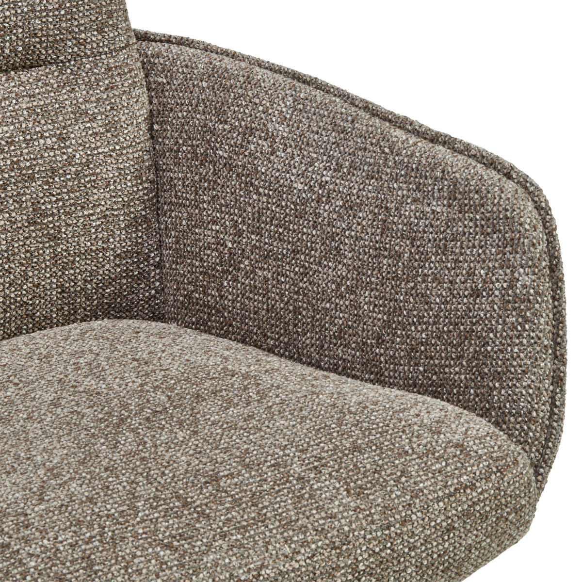 ARMLEHNSTUHL   Struktur  - Dunkelbraun/Grau, MODERN, Holz/Textil (61/88/59cm) - MID.YOU