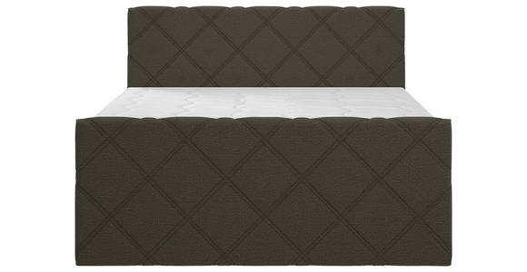 BOXSPRINGBETT 180/200 cm in Dunkelbraun - Dunkelbraun, KONVENTIONELL, Textil (180/200cm) - Esposa