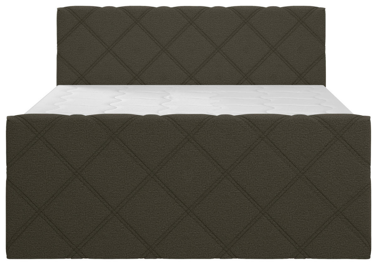 BOXSPRINGBETT 180/200 cm  in Dunkelbraun  - Dunkelbraun, KONVENTIONELL, Textil (180/200cm) - Esposa