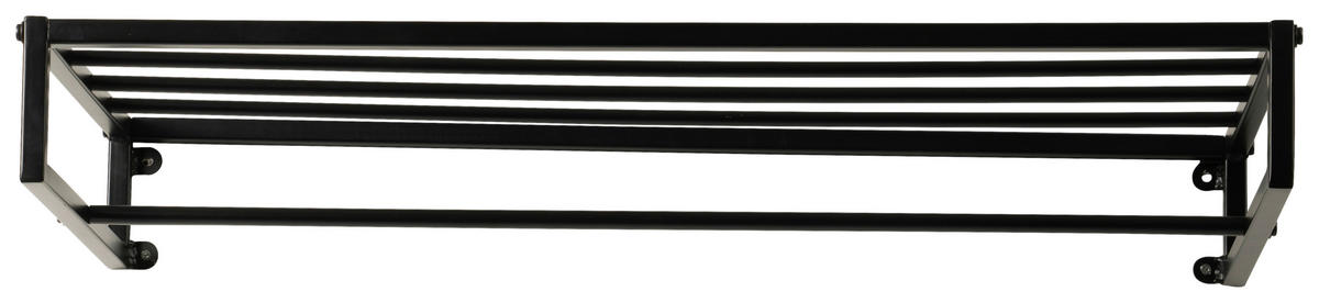 WANDGARDEROBE  in Schwarz  - Schwarz, Basics, Metall (75/10/35cm)