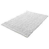 BADTEPPICH Hellgrau 70/120 cm  - Hellgrau, KONVENTIONELL, Kunststoff/Textil (70/120cm) - Kleine Wolke