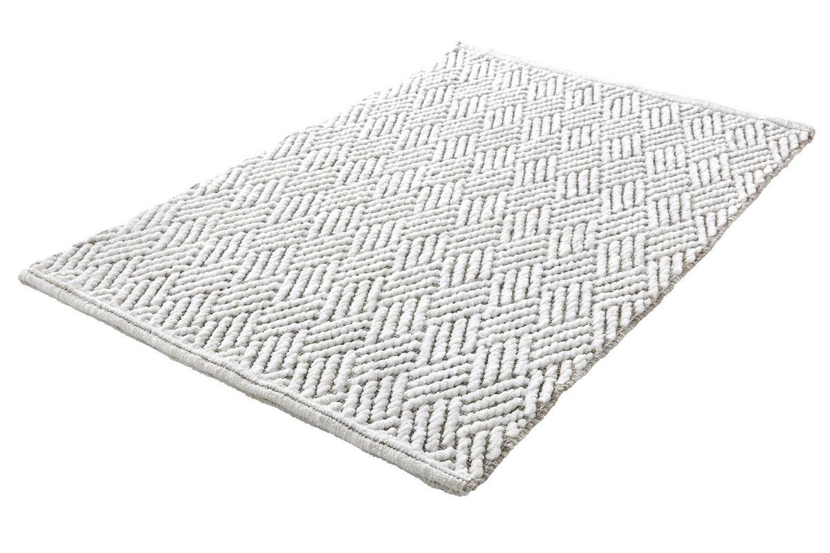 BADTEPPICH Hellgrau 70/120 cm  - Hellgrau, KONVENTIONELL, Kunststoff/Textil (70/120cm) - Kleine Wolke