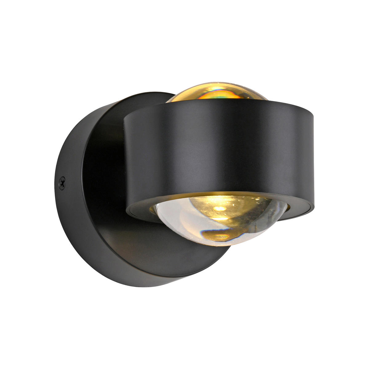 LED-WANDLEUCHTE SW CHIA 12,4/9/9 cm   - Schwarz, Design, Kunststoff/Metall (12,4/9/9cm) - Schöner Wohnen