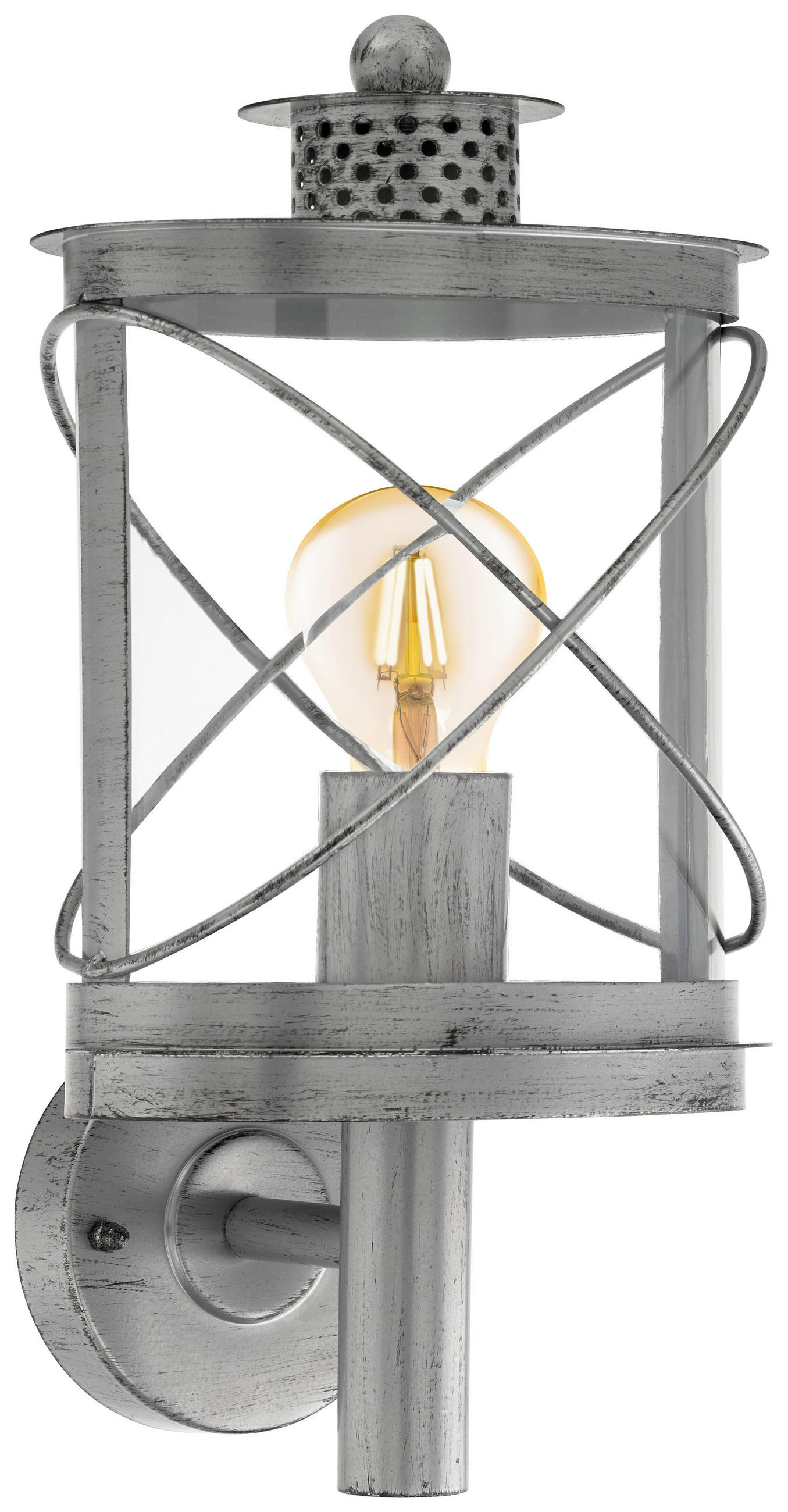 AUSSENWANDLEUCHTE - Silberfarben/Zinkfarben, Lifestyle, Kunststoff/Metall (20cm) - Eglo