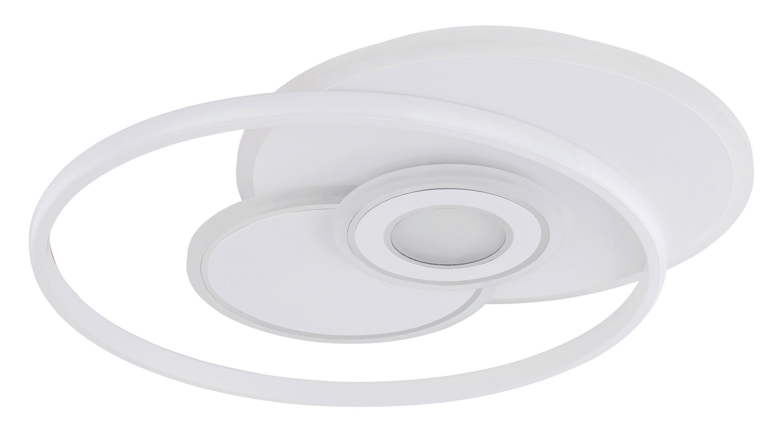 STROPNÍ LED SVÍTIDLO, 54,5/46/6 cm - bílá/opál, Design, kov/plast (54,5/46/6cm) - Globo