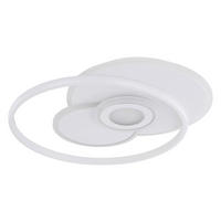 STROPNÍ LED SVÍTIDLO, 54,5/46/6 cm - bílá/opál, Design, kov/plast (54,5/46/6cm) - Globo