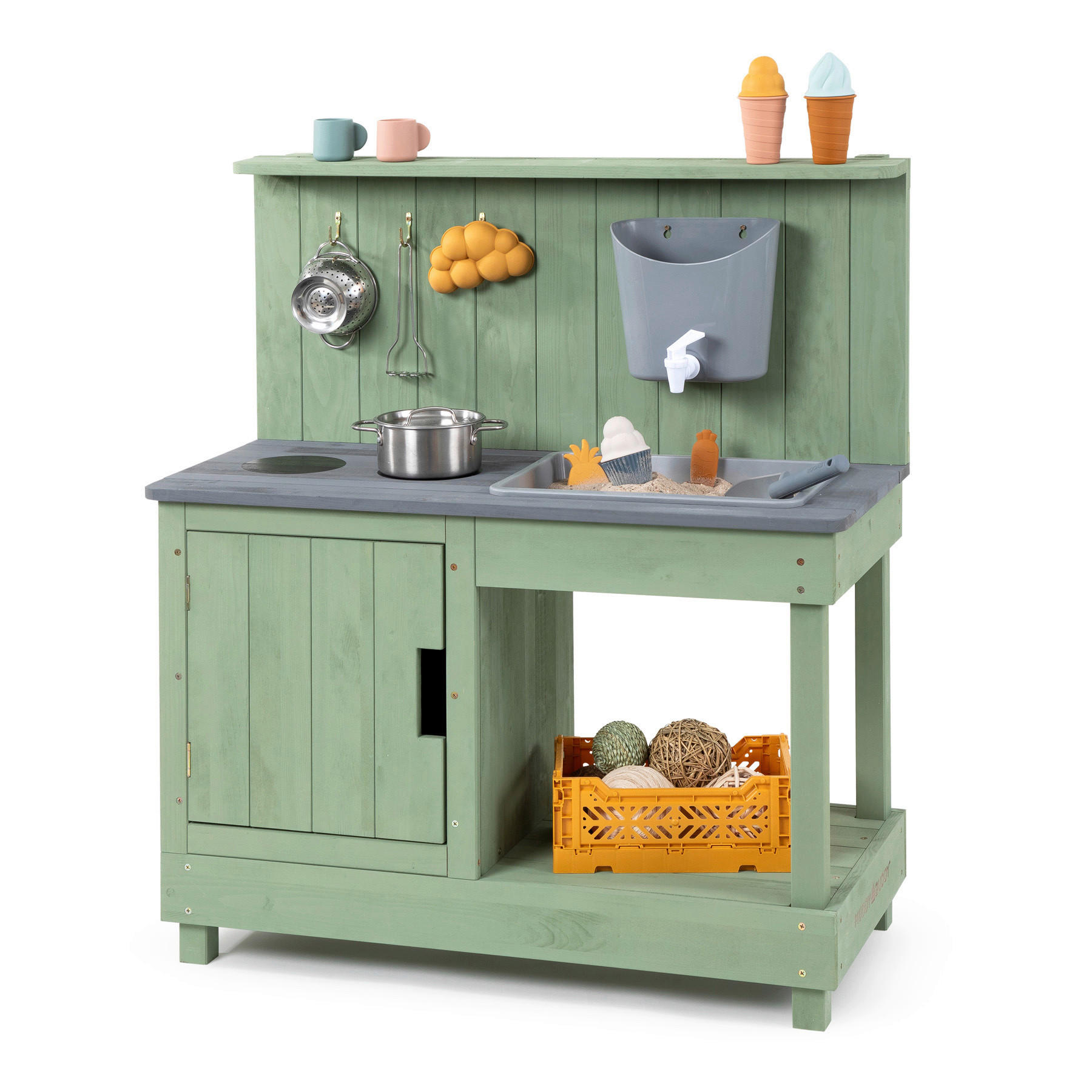 MATSCHKÜCHE Holz Jadegrün  - Jadegrün, Basics, Holz (80/40/90cm) - MUDDY BUDDY