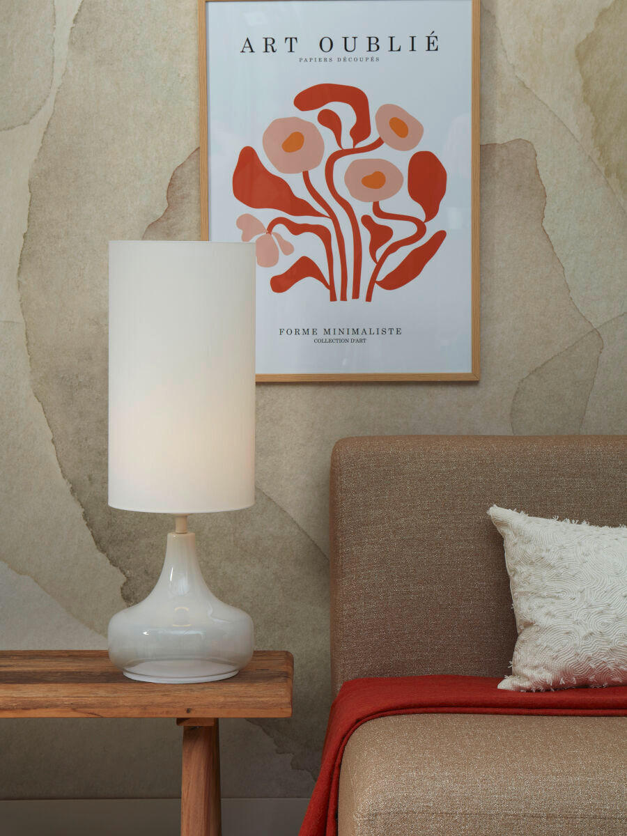 BORDSLAMPA 25/75 cm - vit, Trend, textil (25/75cm) - It's about Romi