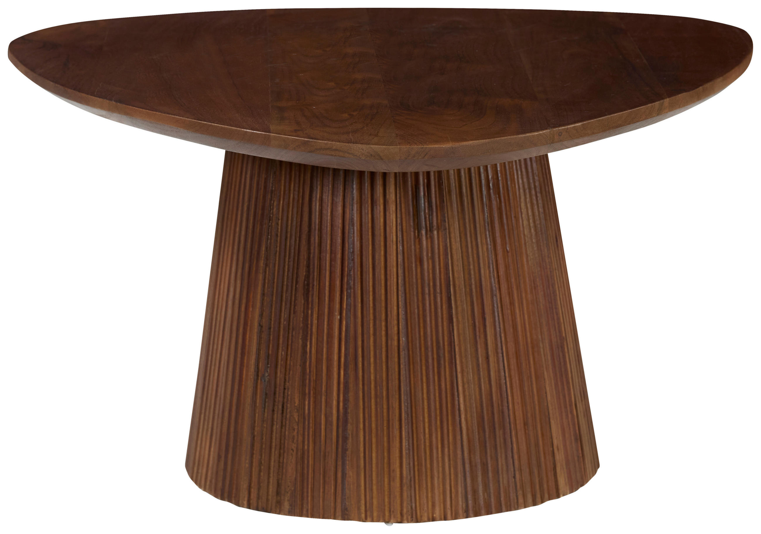 COUCHTISCH Akazie vollmassiv 76/37/68 cm dreieckig Walnussfarben  - Walnussfarben, Design, Holz (76/37/68cm) - Livetastic