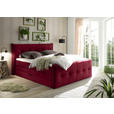 BOXSPRINGBETT 180/200 cm  in Weinrot  - Weinrot/Schwarz, KONVENTIONELL, Kunststoff/Textil (180/200cm) - Esposa