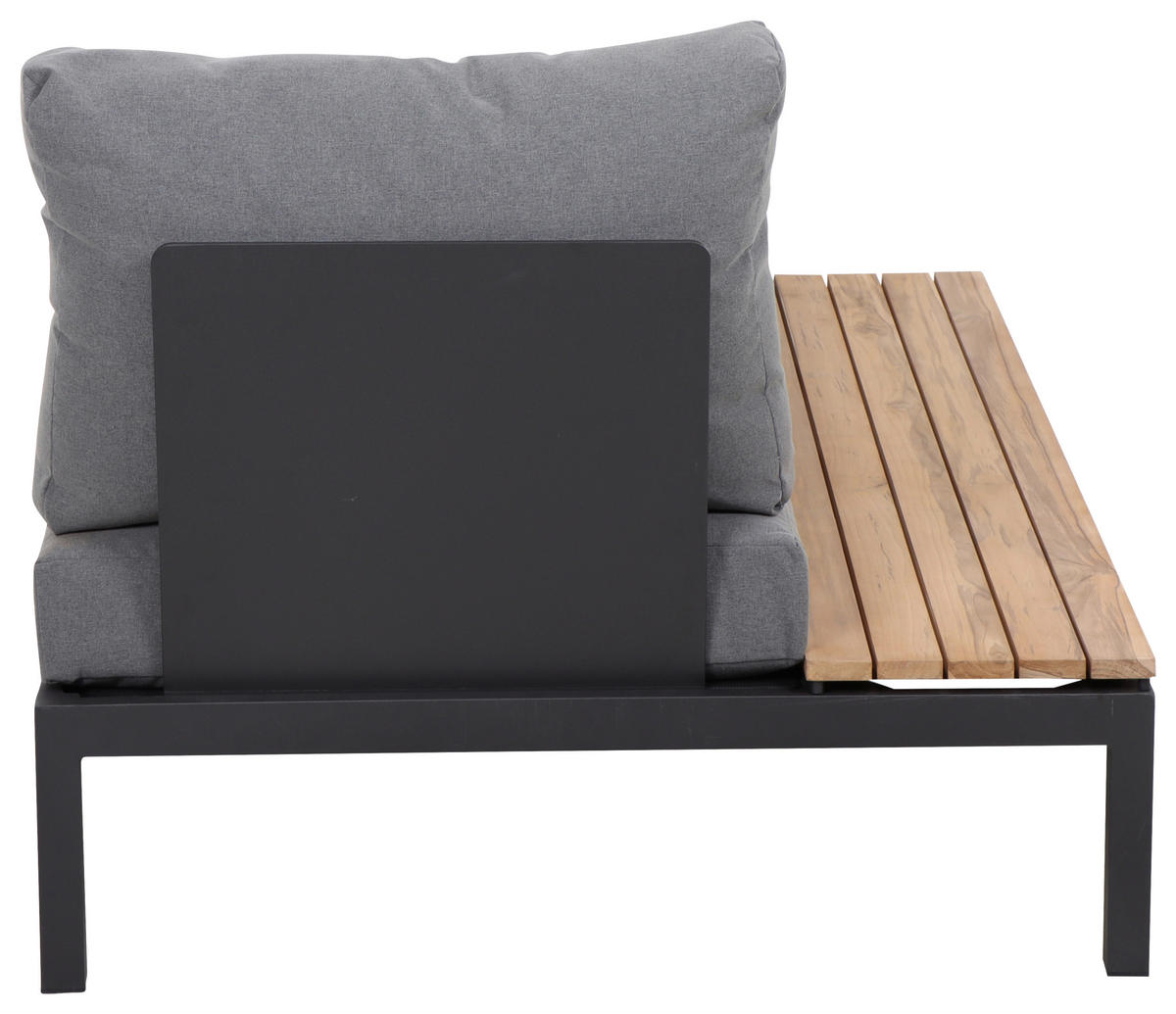 LOUNGEGARNITUR 3-teilig   Teakholz Aluminium, Stahl  - Anthrazit/Teakfarben, KONVENTIONELL, Holz/Kunststoff - Siena Garden