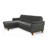 ECKSOFA PALMERA V Grau Mikrofaser  - Eichefarben/Grau, KONVENTIONELL, Holz/Textil (163/244cm) - Sit & More