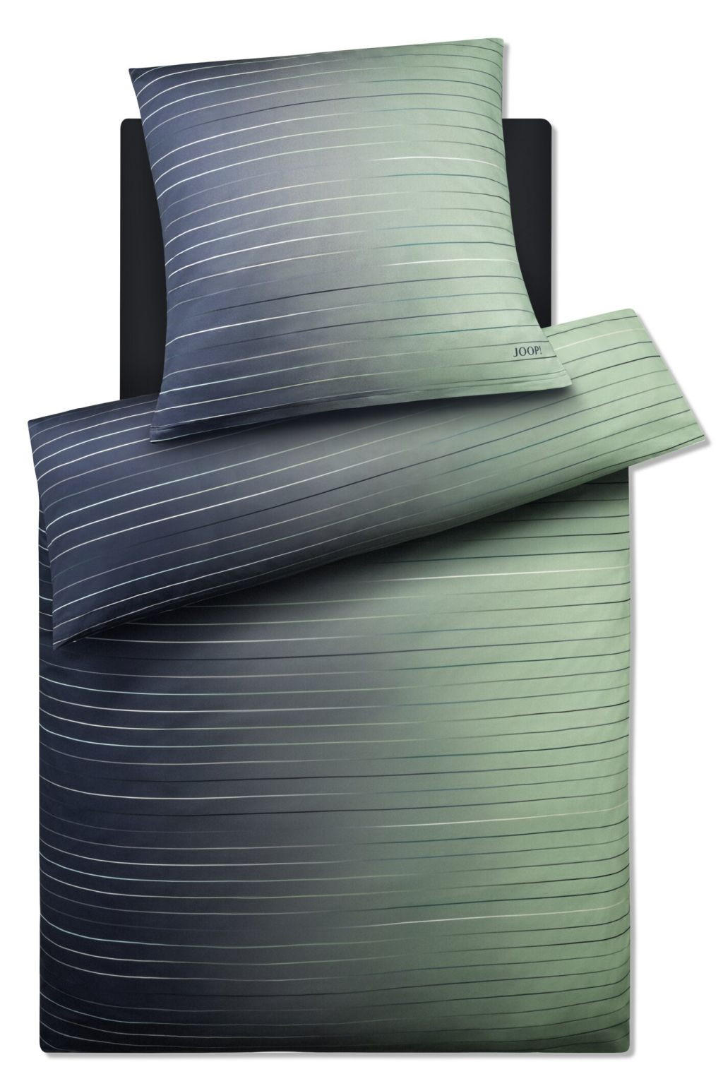 BETTWÄSCHE MOVE Makosatin 200/200 cm - Blau/Grün, Basics, Naturmaterialien/Textil (200/200cm) - Joop!