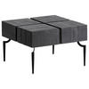 COUCHTISCH Holz 60/60/40 cm  - Schwarz, Design, Holz/Metall (60/60/40cm) - Livetastic