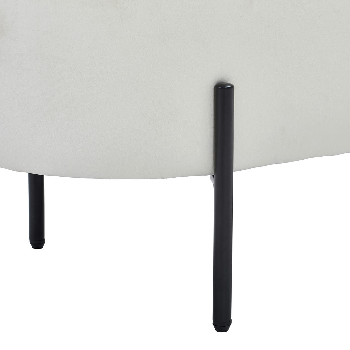 SANDUK-KLUPA   - bela/crna, Moderno, metal/tekstil (95/43/36cm) - PBJ