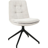 STUHL  in Cord  - Weiss/Schwarz, Design, Textil/Metall (49/90/68cm) - Johann Jakob