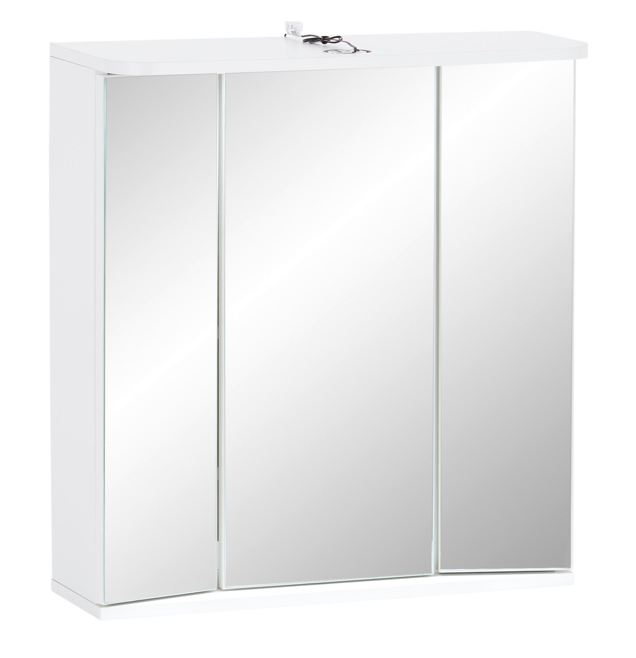 Spiegelschrank Verona Mit Led 3-Türig Bht: 64x70x20 Cm, Weiß