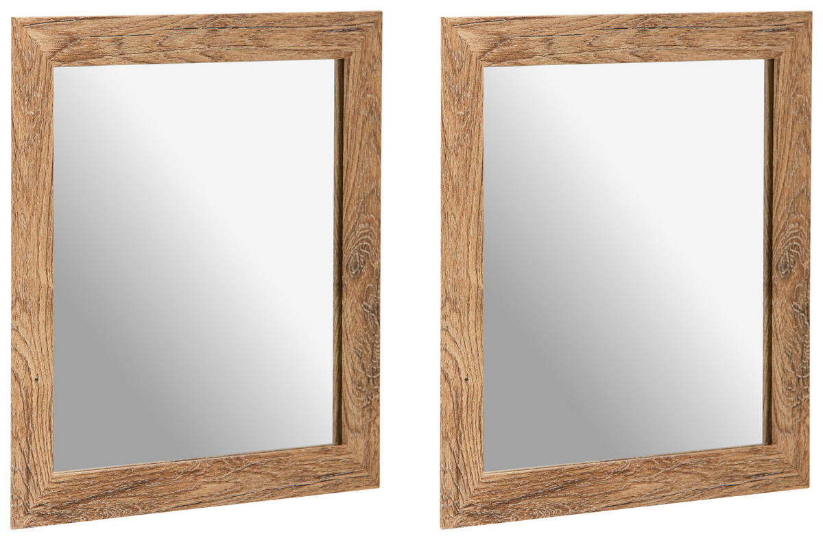 SPIEGELSET 25/25/0,43 cm    in  - Eichefarben, Design, Glas/Holzwerkstoff (25/25/0,43cm) - Carryhome