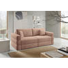 SCHLAFSOFA TERAZZO in Webstoff Rosa  - Schwarz/Rosa, Design, Kunststoff/Textil (254/93/167cm) - Livetastic