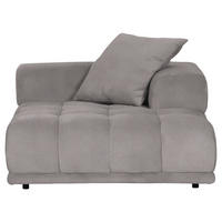 SOFAELEMENT in Plüsch Greige  - Greige/Schwarz, KONVENTIONELL, Kunststoff/Textil (125/66/155cm) - Carryhome