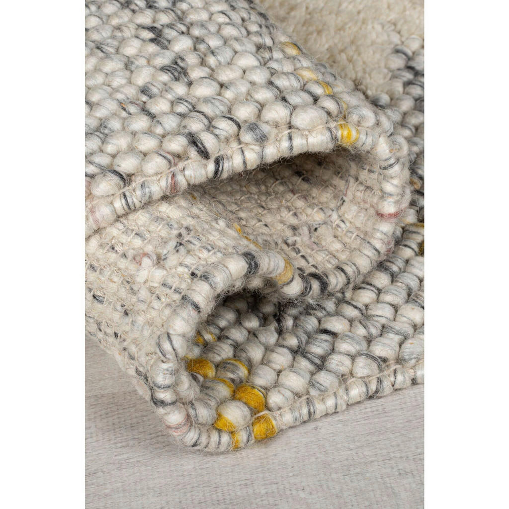 Thumbnail - Xxxl Handwebteppich Minerals Border, Schwarz, Weiß, Textil, Abstraktes, rechteckig, 160x230 cm, Reach, AZO-frei, Handmad...