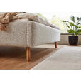 POLSTERBETT gepolstertes Kopfteil, Lattenrost, Bettkasten Beige 160/200 cm  - Eichefarben/Birkefarben, Design, Holz/Textil (160/200cm) - Xora