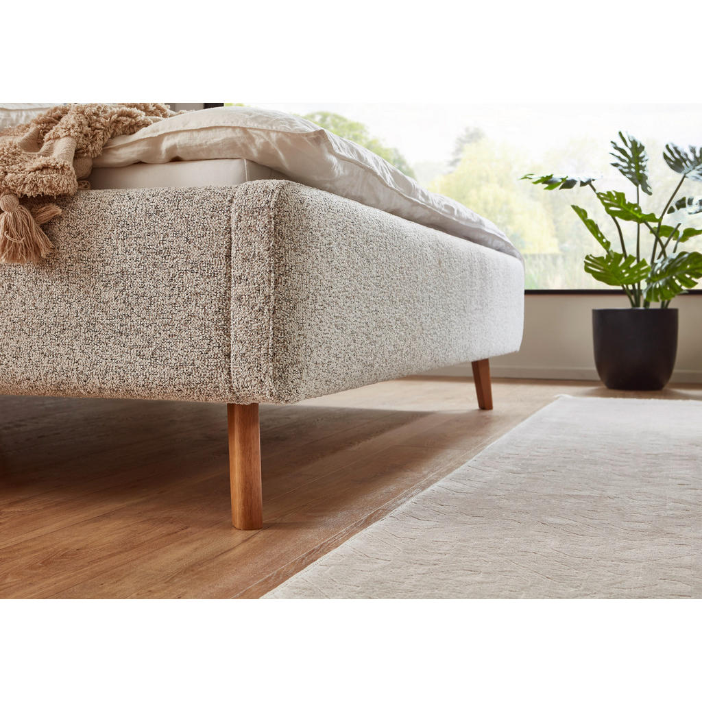 Thumbnail - Xora Polsterbett, Beige, Textil, Eukalyptusholz, massiv, 120x200 cm, Reach, Stoffauswahl, in verschiedenen Größen erhält...