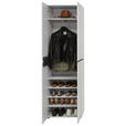 GARDEROBENSCHRANK  in 60/199/37 cm  - Kaschmir/Schwarz, Design, Holzwerkstoff/Kunststoff (60/199/37cm) - Voleo