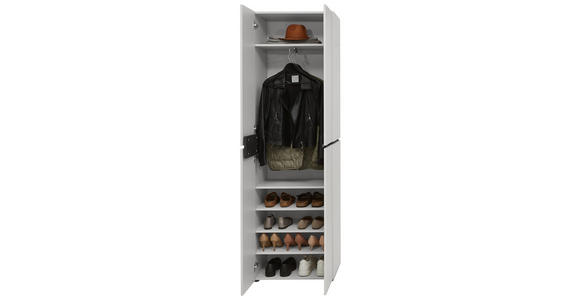 GARDEROBENSCHRANK  in 60/199/37 cm  - Kaschmir/Schwarz, Design, Holzwerkstoff/Kunststoff (60/199/37cm) - Voleo