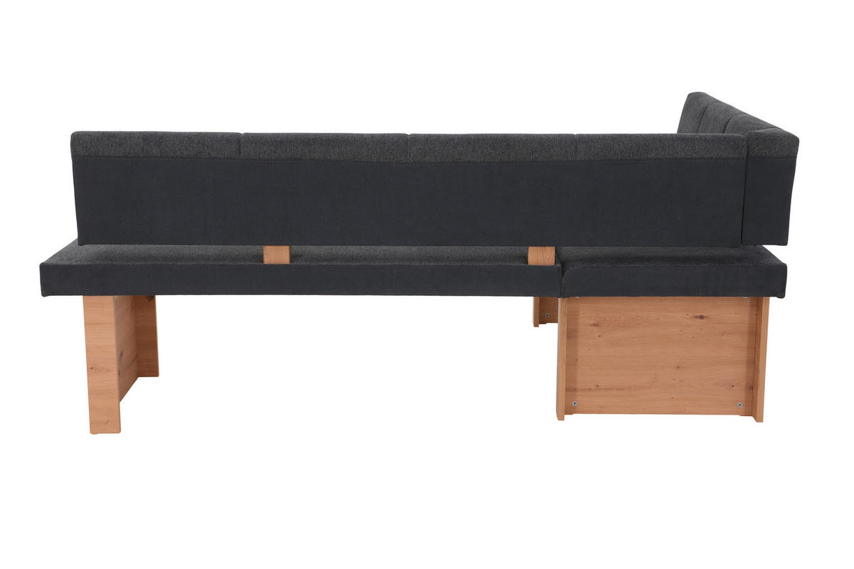 ECKBANK 140/200 cm Flachgewebe Anthrazit   - Anthrazit/Eiche Artisan, MODERN, Textil (140/200cm) - MID.YOU