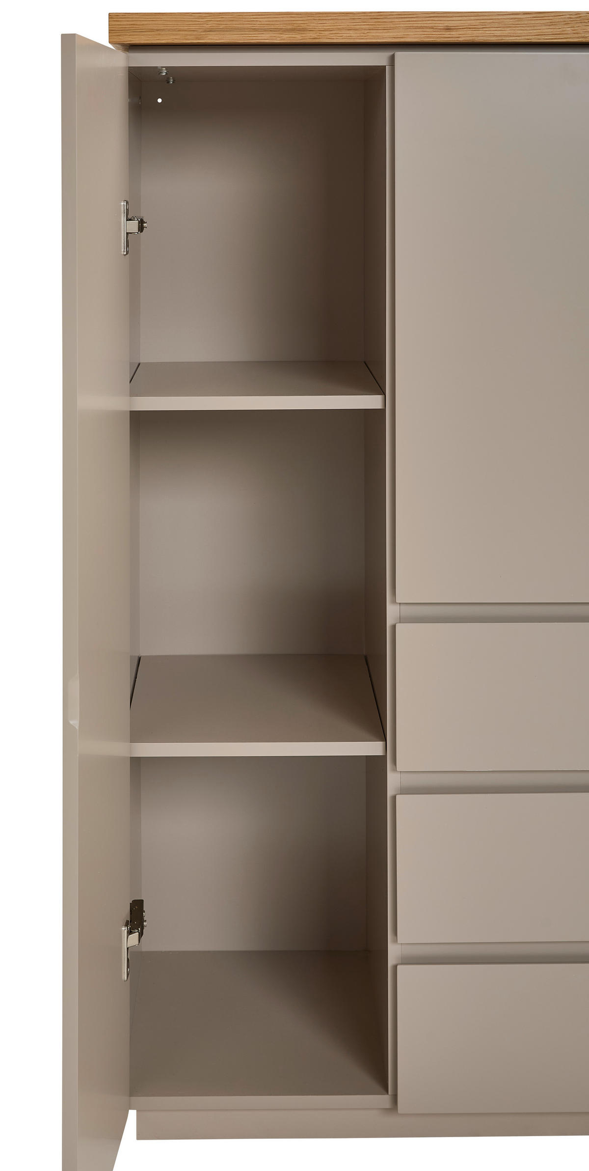 Sideboard Asmara  in 113/130/40 cm  - Eichefarben/Grau, Design, Holzwerkstoff (113/130/40cm) - MID.YOU