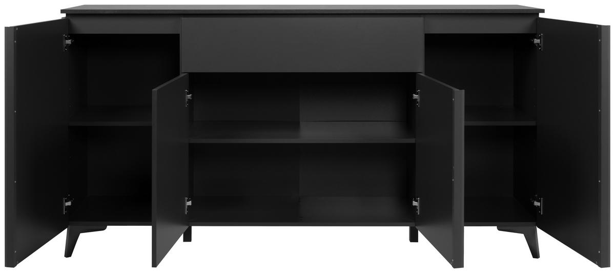 SIDEBOARD  in 177/92/40 cm  - Schieferfarben/Anthrazit, KONVENTIONELL, Holzwerkstoff/Kunststoff (177/92/40cm) - Carryhome
