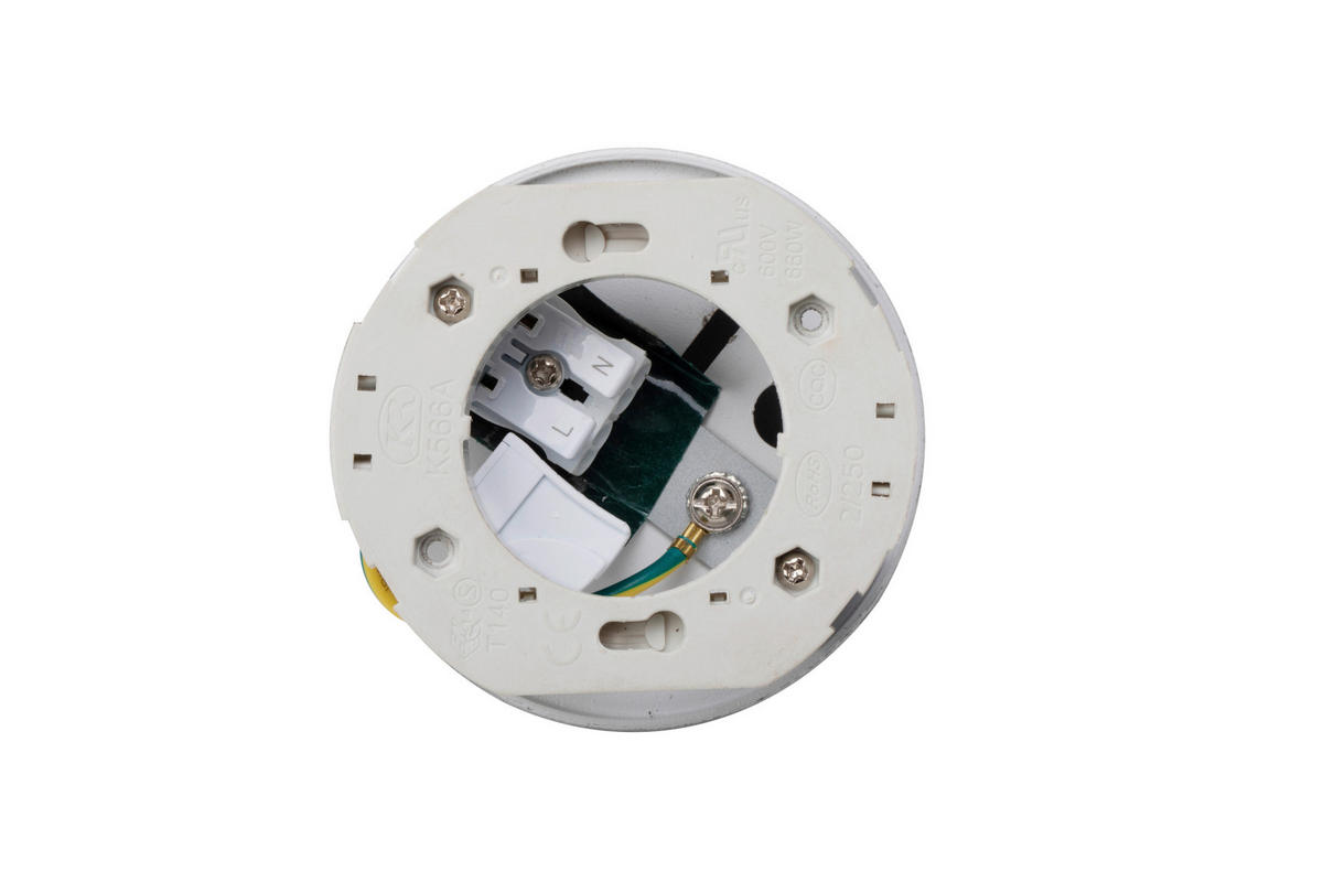 LED-SPOTKOPF Puk 8,5/6 cm  - Weiß, Design, Metall (8,5/6cm) - Novel