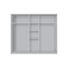 DREHTÜRENSCHRANK 5-türig Weiß - Alufarben/Weiß, KONVENTIONELL, Holzwerkstoff/Kunststoff (250/216/58cm) - Hom`in DREHTÜRENSCHRANK 5-türig Weiß - Alufarben/Weiß, KONVENTIONELL, Holzwerkstoff/Kunststoff (250/216/58cm) - Hom`in
