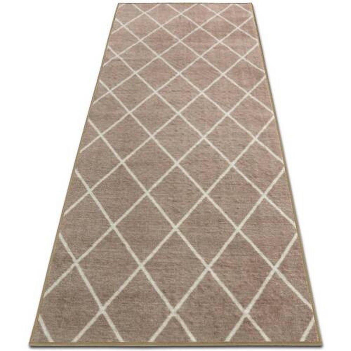 LÄUFER 80/600 cm Cosenza Hellbraun, Weiß  - Hellbraun/Weiß, Design, Kunststoff/Textil (80/600cm)