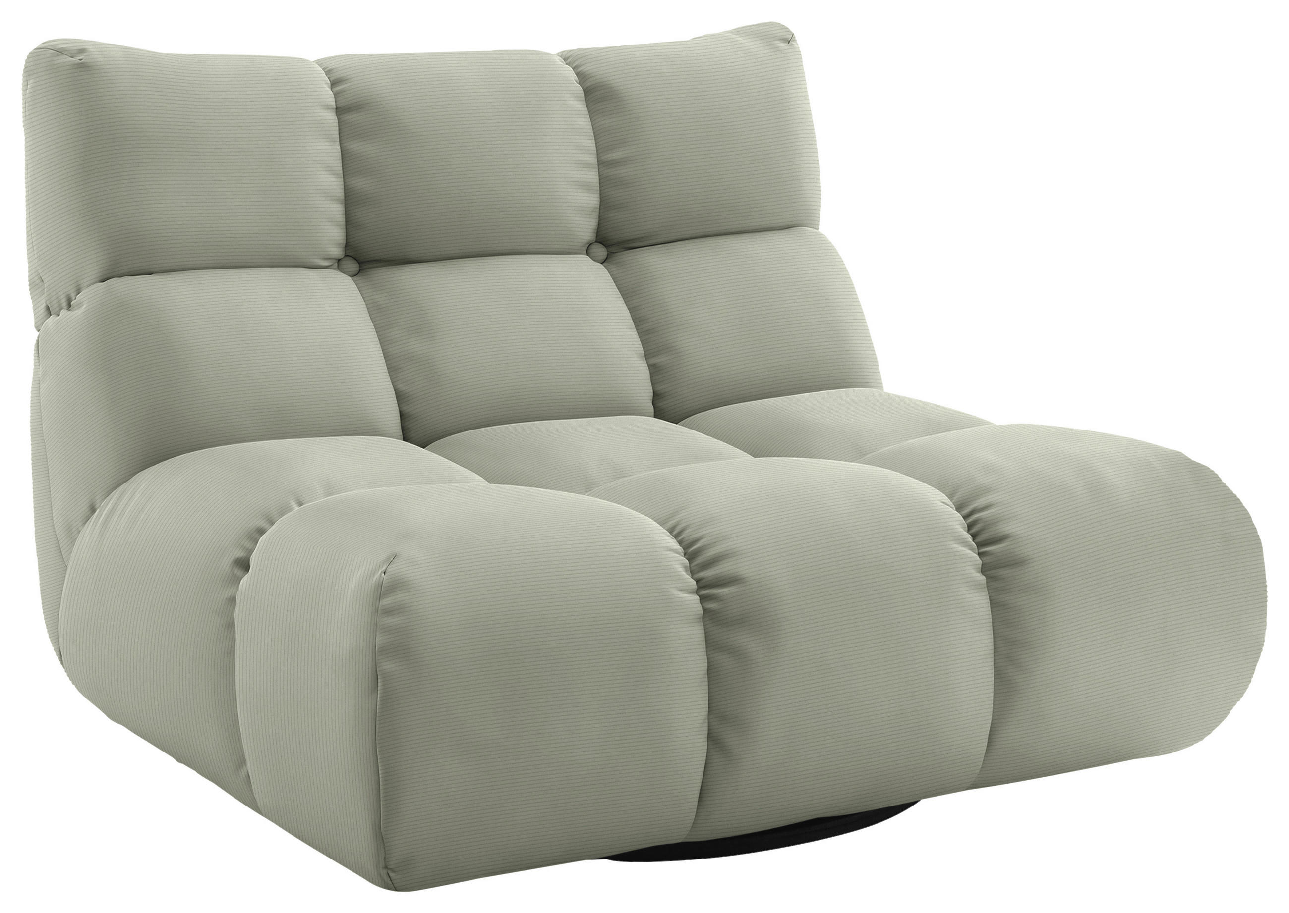 SESSEL 112/85/108 cm  in Feincord Thymiangrün  - Thymiangrün/Schwarz, Design, Kunststoff/Textil (112/85/108cm) - Pure Home Lifestyle